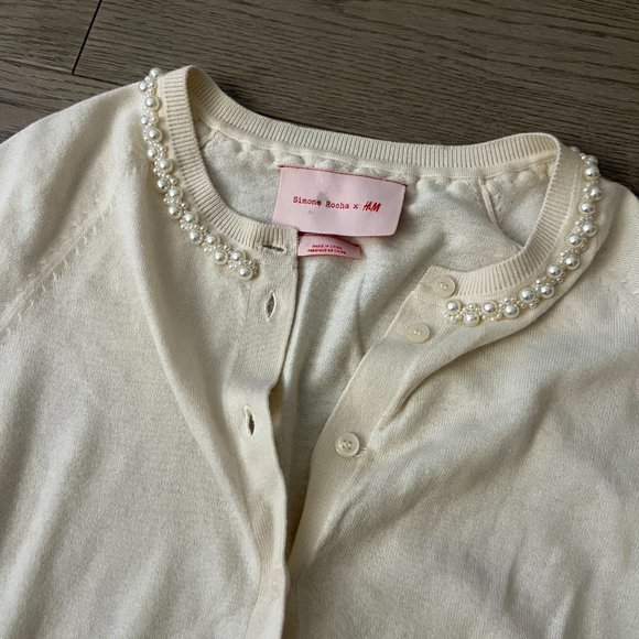 Simone Rocha x HM Pearl Collar Cardigan - Picture 2 of 2